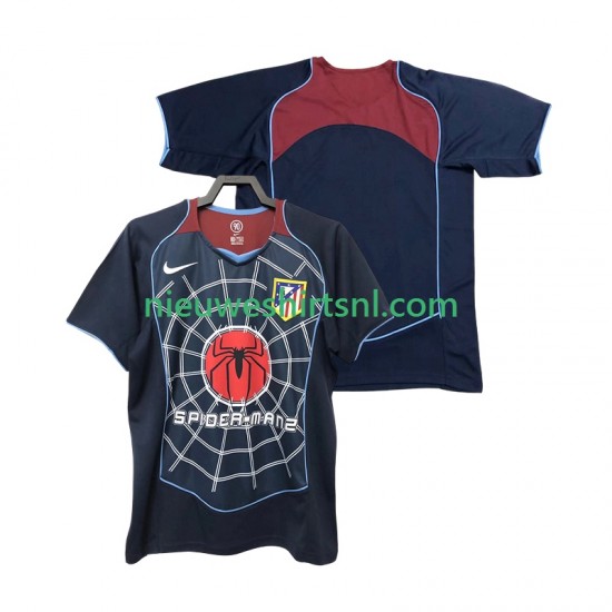 Atlético Madrid Heren Shirt met Bedrukking 2005 Retro Uit 2004 Korte Mouw