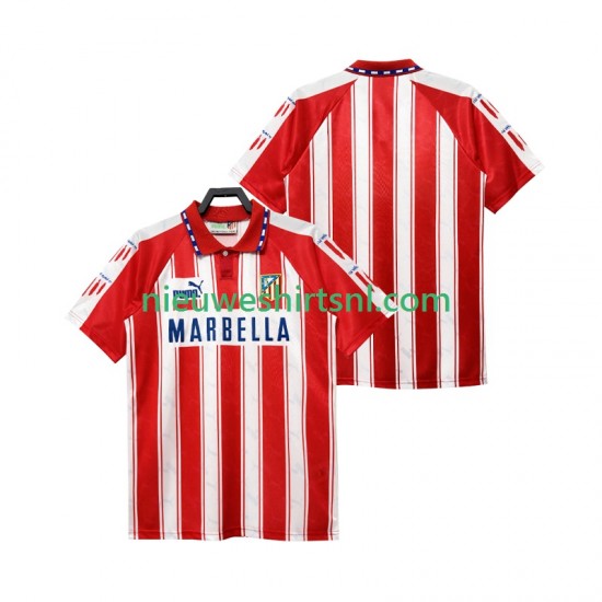Atlético Madrid Heren Shirt met Bedrukking 1995 Retro Thuis 1994 Korte Mouw