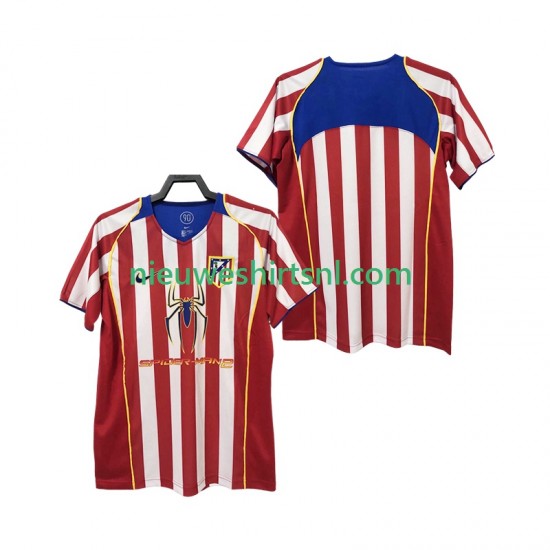 Atlético Madrid Heren Shirt met Bedrukking 2005 Retro Thuis 2004 Korte Mouw