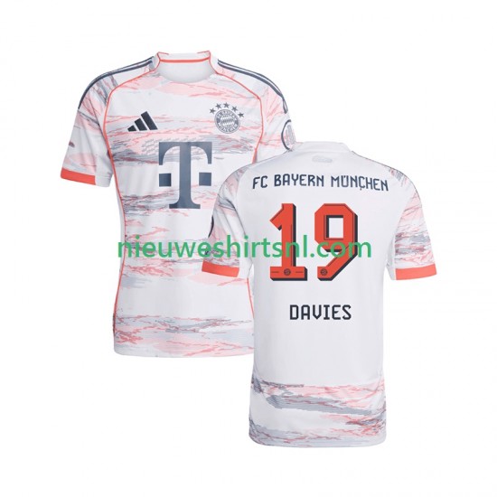FC Bayern München Heren Shirt met Bedrukking Alphonso Davies 19 Uit 2025-2026 Korte Mouw