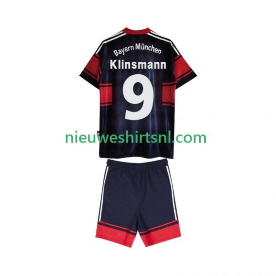 FC Bayern München Kind Shirt met Bedrukking Klinsmann 9 1997 Retro Thuis 1999 Korte Mouw