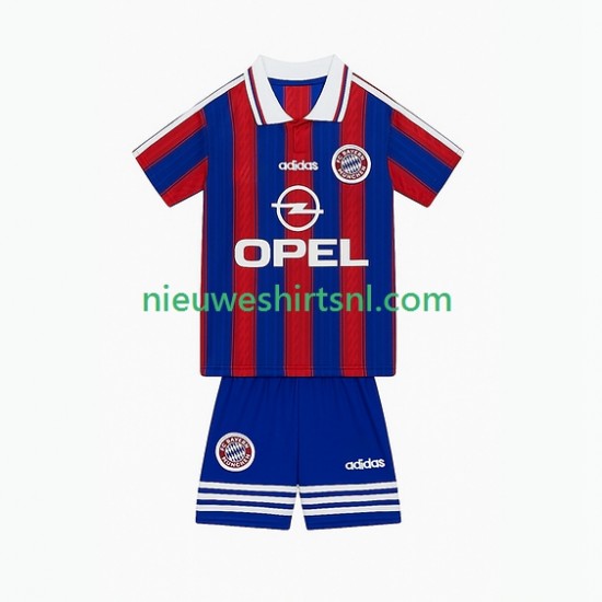 FC Bayern München Kind Shirt met Bedrukking 1995 1997 Retro Thuis Korte Mouw