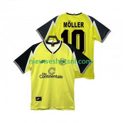 Borussia Dortmund Heren Shirt met Bedrukking Moller 10 1995 1996 Retro Thuis Korte Mouw