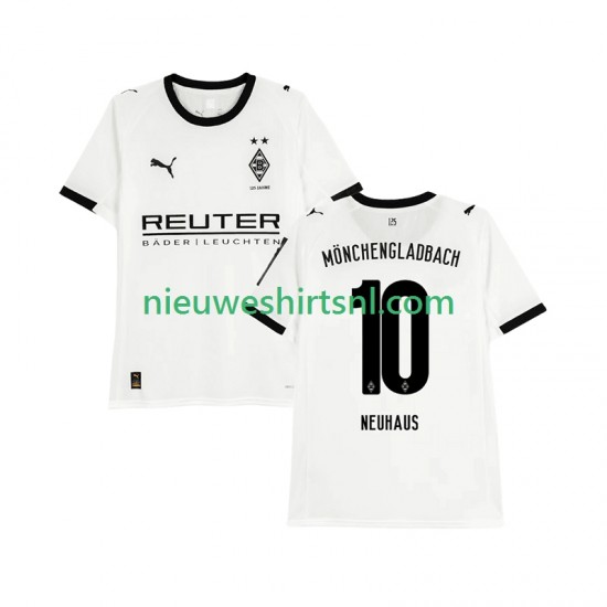 Rusland Heren Shirt met Bedrukking Bo Monchengladbach Florian Neuhaus 10 Thuis 2025-2026 Korte Mouw