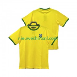 Brazilië Heren Shirt met Bedrukking 1970 Retro Thuis Korte Mouw
