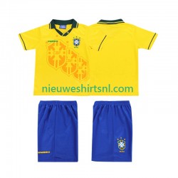 Brazilië Kind Shirt met Bedrukking Retro Thuis 1994 Korte Mouw