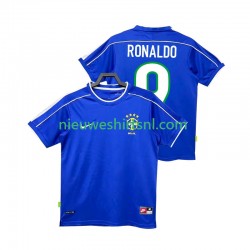 Brazilië Heren Shirt met Bedrukking Ronaldo 9 1998 Retro Uit Korte Mouw