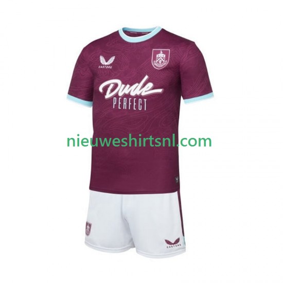 Kind Shirt met Bedrukking Burnley Thuis 2025-2026 Korte Mouw