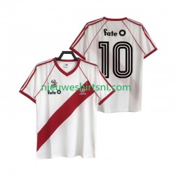 CA River Plate Heren Shirt met Bedrukking 10 1986 Retro Thuis Korte Mouw