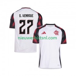 CR Flamengo Heren Shirt met Bedrukking Bruno Henrique 27 Uit 2025-2026 Korte Mouw