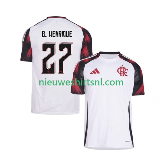 CR Flamengo Heren Shirt met Bedrukking Bruno Henrique 27 Uit 2025-2026 Korte Mouw