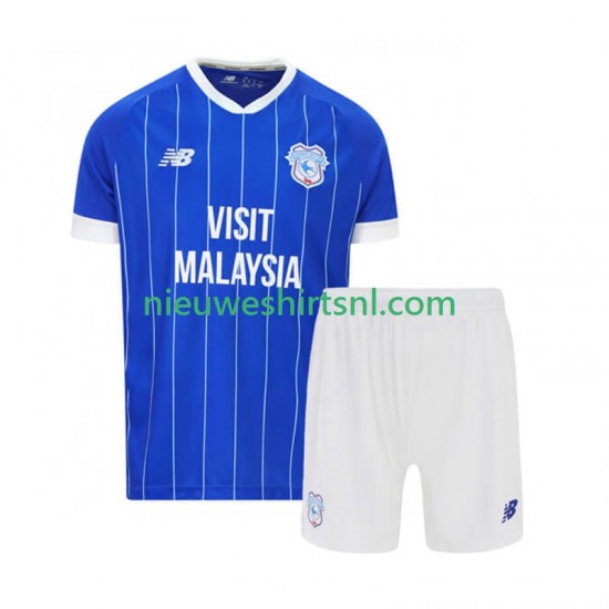 Cardiff City Heren Shirt met Bedrukking Thuis 2025-2026 Korte Mouw