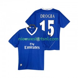 Chelsea Heren Shirt met Bedrukking DROGBA 15 2003 2005 Retro Thuis Korte Mouw