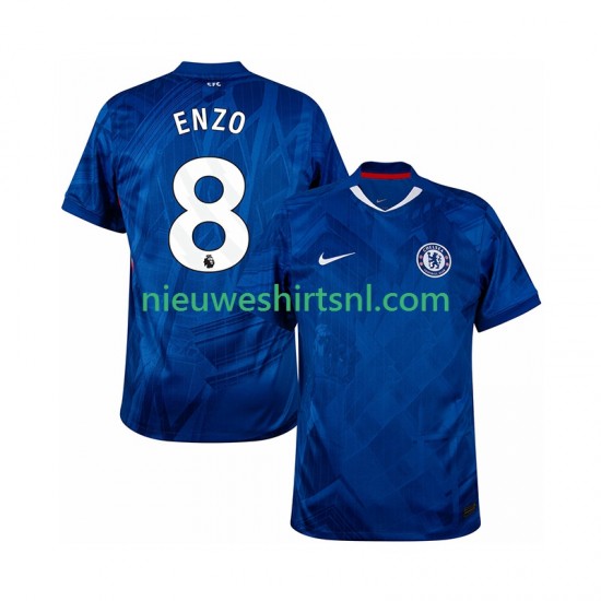 Chelsea Heren Shirt met Bedrukking Enzo Fernandez 8 Thuis 2025-2026 Korte Mouw