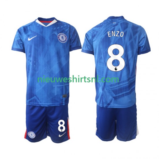 Chelsea Kind Shirt met Bedrukking Enzo Fernandez 8 Thuis 2025-2026 Korte Mouw