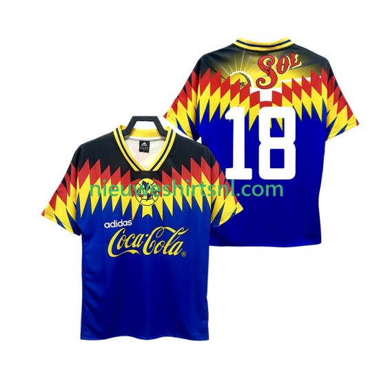 Club América Heren Shirt met Bedrukking 18 1995 Retro Uit Korte Mouw