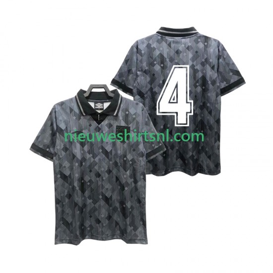 Engeland Heren Shirt met Bedrukking 4 1990 Retro Uit Korte Mouw
