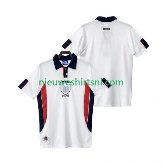 Engeland Heren Shirt met Bedrukking 1998 Retro Thuis Korte Mouw