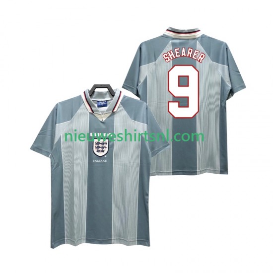 Engeland Heren Shirt met Bedrukking SHEARER 9 1996 Retro Uit Korte Mouw