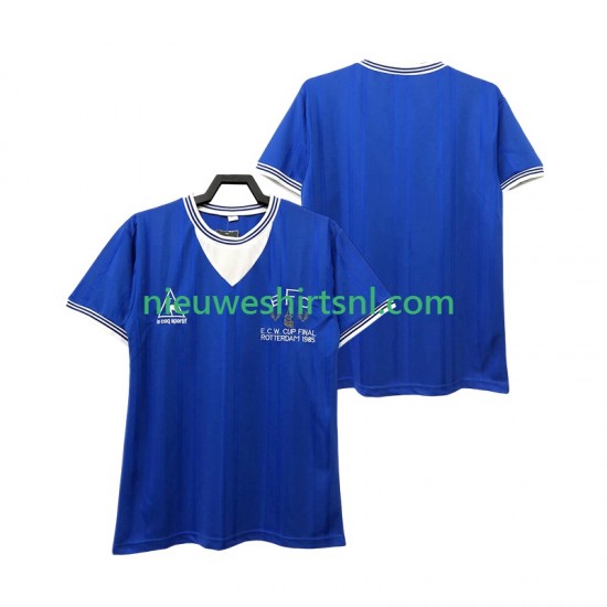 Everton Heren Shirt met Bedrukking 1985 Retro Derde Korte Mouw