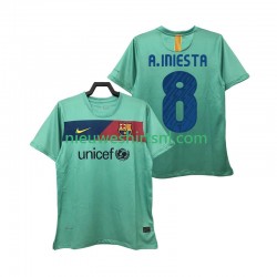 FC Barcelona Heren Shirt met Bedrukking A INIESTA 8 Retro Uit 2011 2010 Korte Mouw