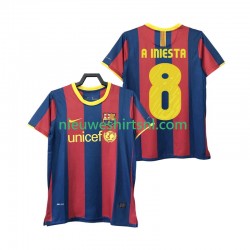 FC Barcelona Heren Shirt met Bedrukking A INIESTA 8 Retro Thuis 2011 2010 Korte Mouw