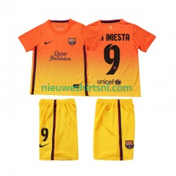 FC Barcelona Kind Shirt met Bedrukking A INIESTA 9 2012 2013 Retro Uit Korte Mouw