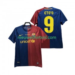 FC Barcelona Heren Shirt met Bedrukking ETO O 9 Champions League 2009 Retro Thuis 2008 Korte Mouw