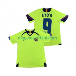 FC Barcelona Heren Shirt met Bedrukking ETOO 9 2005 Retro Uit 2006 Korte Mouw