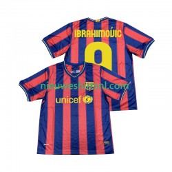 FC Barcelona Heren Shirt met Bedrukking Ibrahimović 9 2009 Retro Thuis 2010 Korte Mouw