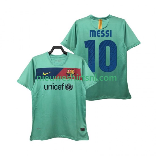 FC Barcelona Heren Shirt met Bedrukking Lionel Messi 10 Retro Uit 2011 2010 Korte Mouw