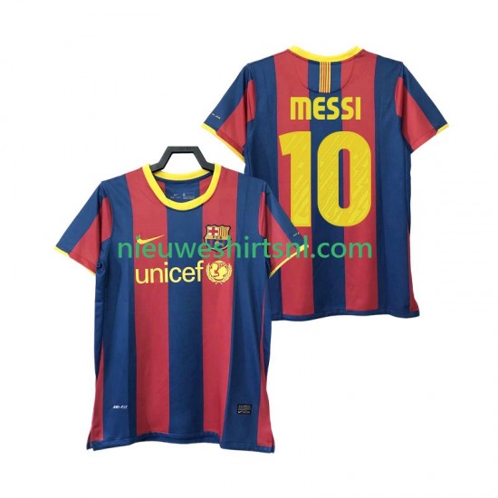 FC Barcelona Heren Shirt met Bedrukking Lionel Messi 10 Retro Thuis 2011 2010 Korte Mouw