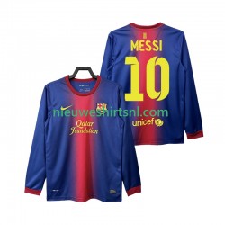 FC Barcelona Heren Shirt met Bedrukking Lionel Messi 10 2012 2013 Retro Thuis Lange Mouw