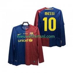 FC Barcelona Heren Shirt met Bedrukking Lionel Messi 10 Champions League 2009 Retro Thuis 2008 Lange Mouw