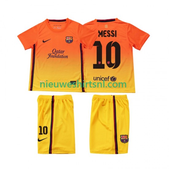 FC Barcelona Kind Shirt met Bedrukking Lionel Messi 10 2012 2013 Retro Uit Korte Mouw