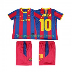 FC Barcelona Kind Shirt met Bedrukking Lionel Messi 10 Retro Thuis 2011 2010 Korte Mouw