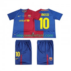 FC Barcelona Kind Shirt met Bedrukking Lionel Messi 10 Champions League 2009 Retro Thuis 2008 Korte Mouw