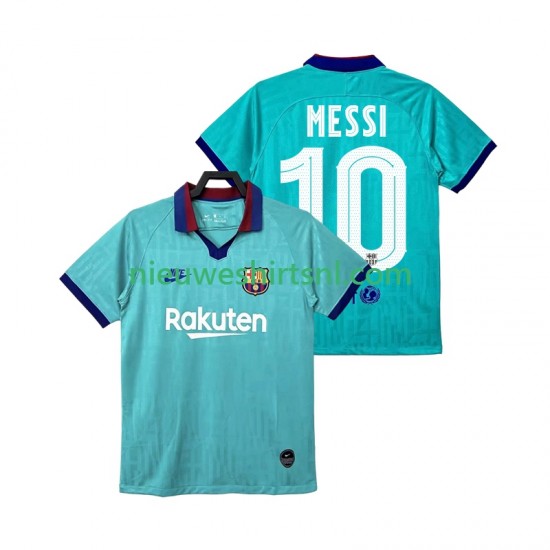FC Barcelona Heren Shirt met Bedrukking Lionel Messi 10 2019 2020 Retro Derde Korte Mouw