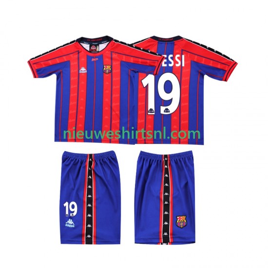 FC Barcelona Kind Shirt met Bedrukking Lionel Messi 19 1997 1998 Retro Thuis Korte Mouw