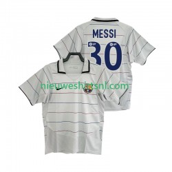 FC Barcelona Heren Shirt met Bedrukking Lionel Messi 30 2003 Retro Uit 2004 Korte Mouw