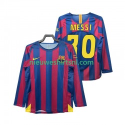 FC Barcelona Heren Shirt met Bedrukking Lionel Messi 30 Champions League 2005 Retro Thuis 2006 Lange Mouw