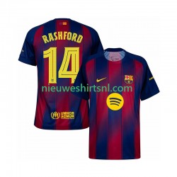 FC Barcelona Heren Shirt met Bedrukking Marcus Rashford 14 Champions League Thuis 2025-2026 Korte Mouw