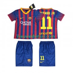 FC Barcelona Kind Shirt met Bedrukking Neymar JR 11 2013 2014 Retro Thuis Korte Mouw