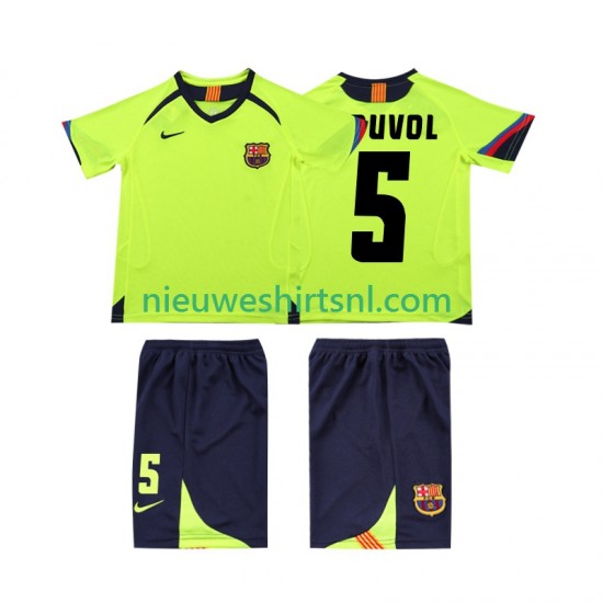 FC Barcelona Kind Shirt met Bedrukking PUVDL 5 2005 Retro Uit 2006 Korte Mouw