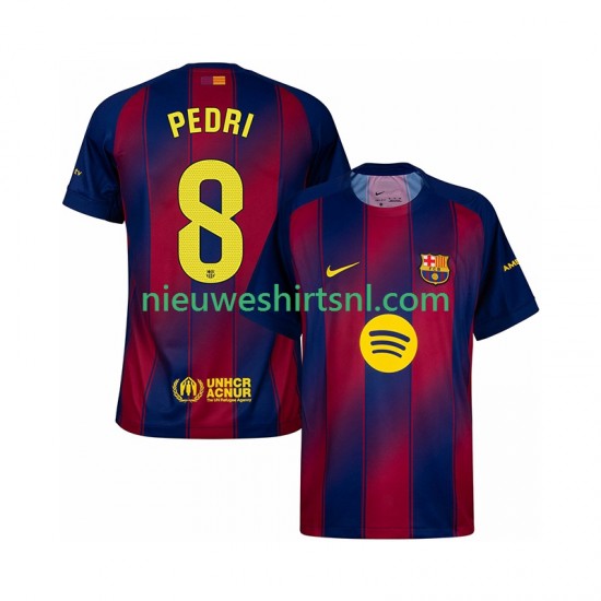 FC Barcelona Heren Shirt met Bedrukking Pedri 8 Thuis 2025-2026 Korte Mouw