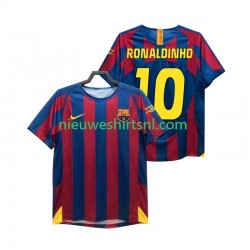 FC Barcelona Heren Shirt met Bedrukking RONALDINHO 10 Champions League 2005 Retro Thuis 2006 Korte Mouw
