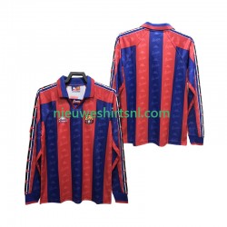 FC Barcelona Heren Shirt met Bedrukking 1996 1997 Retro Thuis Lange Mouw
