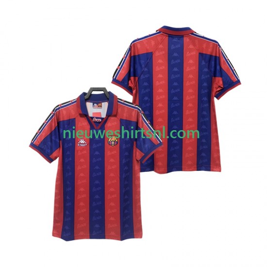 FC Barcelona Heren Shirt met Bedrukking 1996 1997 Retro Thuis Korte Mouw