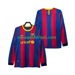 FC Barcelona Heren Shirt met Bedrukking Retro Thuis 2011 2010 Lange Mouw