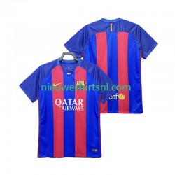 FC Barcelona Heren Shirt met Bedrukking 2016 2017 Retro Thuis Korte Mouw